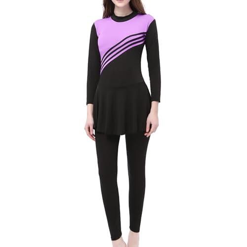Tankini Mujeres Tallas Grandes Musulmanes Swimwear Islámico Semi Largo Modesto Traje de Baño para Conjunto Burkini 3 Piezas para Musulmanas