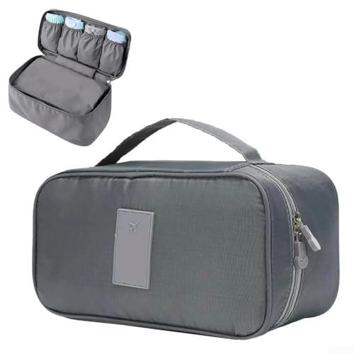 Bolsa de almacenamiento portátil de viaje para brasier y ropa interior con múltiples compartimentos para lencería, trajes de baño y cosméticos, organizador de tela Oxford para uso doméstico o sobre la