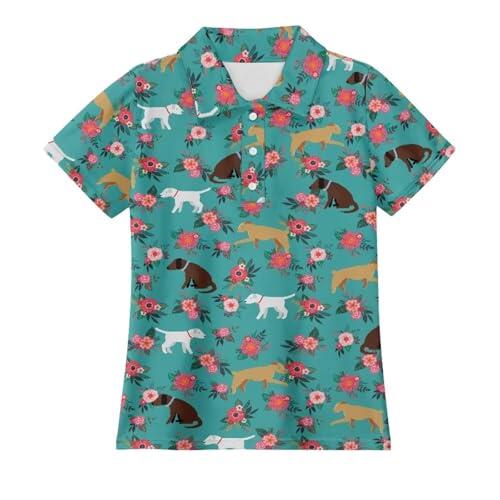 Generisch Camisa hawaiana para niños, manga corta, estampado de playa, holgada, uso diario, cómoda, para la playa, para el tiempo libre, camiseta deportiva, camiseta para niños, camiseta superior