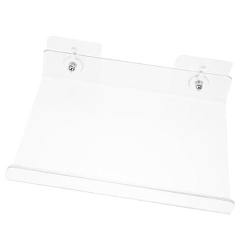 DOITOOL Estantes Flotantes para Baño de Acrílico Diseño Montado en Pared sin Taladro, Estante de Almacenamiento Elegante y Sencillo para Cocina U Oficina, 1 Set