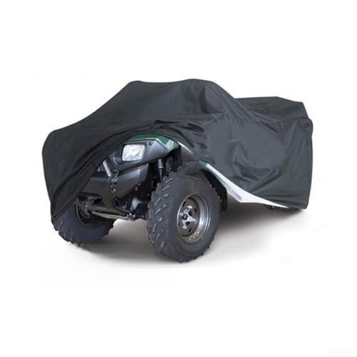 Cubierta Oxford 210D resistente para todo tipo de clima, impermeable, a prueba de polvo, con dobladillo elástico y bolsa de almacenamiento para vehículos de cuatro ruedas al aire libre, negro (210 x