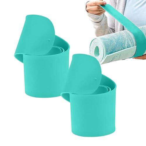 Correa para esterilla de pilates, 1 par de bandas envolventes para esterilla de pilates reforzada, banda elástica para colchoneta de yoga, para fitness al aire libre, gimnasio, casa, ejercicio