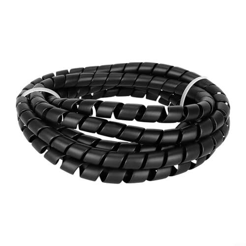 HEIBTENY Cubierta de cable de línea de freno espiral de 2M para Xiaomi para M365 Para Ninebot Max G30 Tubo protector PP resistente al desgaste para cableado de scooter eléctrico Rojo (negro)