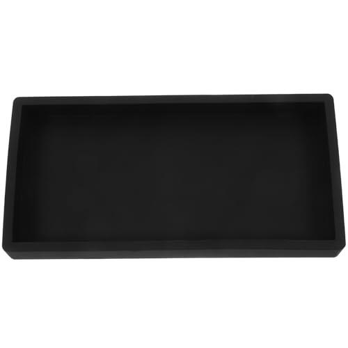 Zerodeko Bandeja de Silicona Negra y Organizador Decorativo para Encimera Diseño Antideslizante y Almacenamiento Cómodo para Tocador