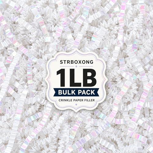 El arte de presentar un regalo: Todo sobre el papel triturado STRBOXONG Diamond White