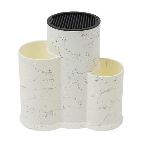 Soporte para cuchillos de cocina para 4 – 5 cuchillos, organizador de utensilios de cocina, soporte para utensilios de cocina, PP TPR, encimera, bloque de cuchillos, agujeros de goteo, almacenamiento