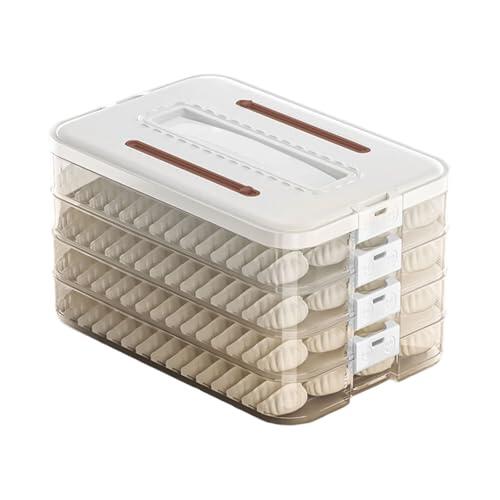 Contenedor transparente de polipropileno de grado alimenticio para albóndigas heladas, congelador, refrigerador, caja de almacenamiento apilable