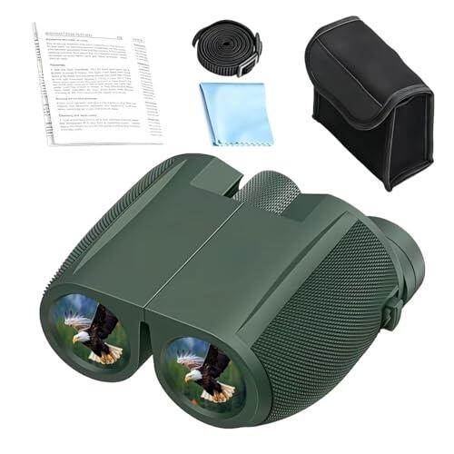 Prismáticos 10x25-4 pulgadas, telescopio de viaje impermeable | Prismáticos compactos con prisma BAK4 - Telescopio de senderismo HD para observación de aves | Uso para ver deportes de concierto
