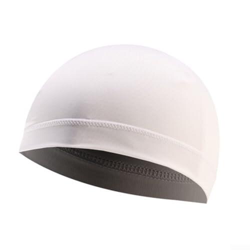 TDCuizent Gorro y gorro de ciclismo de verano para hombres y mujeres, de secado rápido, elástico, transpirable, absorbe la humedad, para correr, motocicleta, deportes (blanco)
