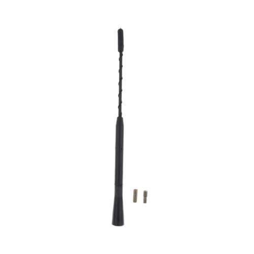 KIOALXZ Antena de Repuesto para Radio Am/FM Negra, Resistente, con Rosca, mástil de látigo, Antena amplificada, Material: Metal y plástico, para Techo de Coche, 9 Pulgadas.