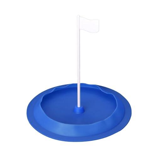 KIXZSAZ Copa para Putting de Golf con Bandera extraíble. Mejora el Entrenamiento de Habilidades de Golf. La Ayuda para el Entrenamiento con Bandera extraíble Puede acelerar el