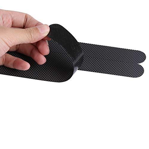 GLOGLOW Cinta de Seguridad para Caminar, Material de Agarre Impermeable Autoadhesivo, Tiras Antideslizantes para Bañeras, Duchas, Escaleras y Rampas (BLACK)