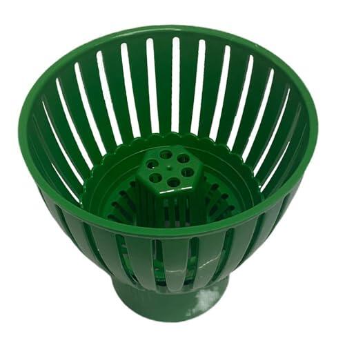 KTUXZCI Recolector de skimmer para control de residuos de estanques, esencial para mantener estanques de peces limpios sin esfuerzo eliminando residuos y hojas. Filtro de canasta, Verde, 50mm