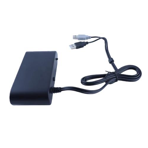 Halearo Adaptador de Controlador GC 4 Puertos Adaptador de Controlador de Juego 3 en 1 con Función para PC Material ABS Negro
