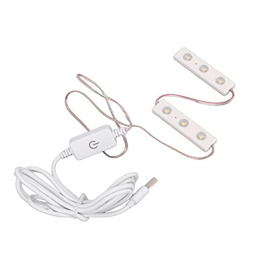Naroote Luz LED para Espejo de Maquillaje, Brillo Ajustable para Tocador DIY con Enchufe USB (2S 2.7V‑3.4V 230mA-240mA)