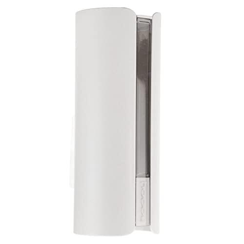 Naroote Dispensador de Vasos de Papel, a Prueba de Polvo, Ahorro de Espacio, Portavasos con Ventana Visible para Vasos de Papel (White)