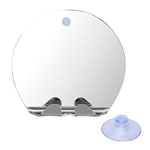 Semme Espejo de Ducha sin Niebla, Espejo de Baño Antiniebla Redondo con Ventosa Fuerte para Aplicación de Maquillaje, Fácil de Instalar e Ideal para Navidad y Cumpleaños