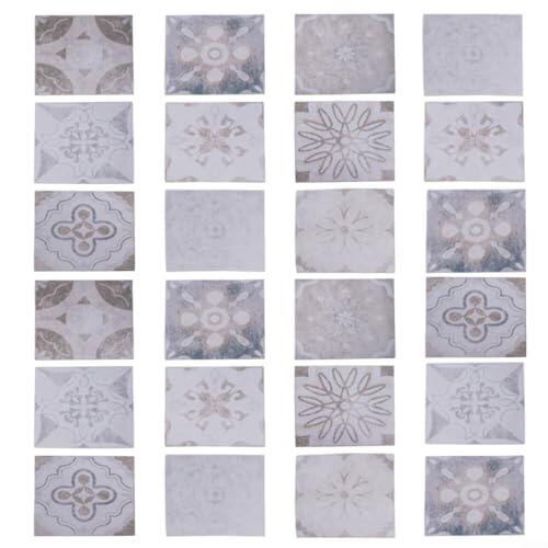 Paquete de 24 adhesivos europeos para azulejos de cocina y baño, salpicaduras, zonas de ducha y superficies de electrodomésticos (A)