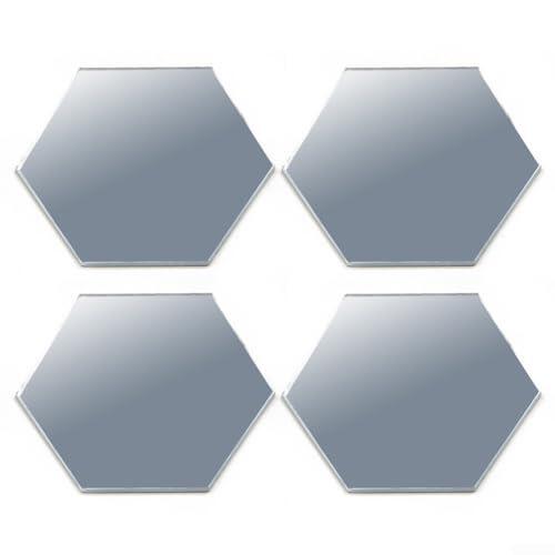 24 calcomanías de pared hexagonales de espejo 3D para decoración del hogar, sala de estar, comedor, pasillo, porche, bricolaje, calcomanía de arte extraíble