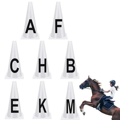 Conos de de caballo, cono deportivo duradero, marcador profesional de polipropileno, equipo de entrenamiento , guía de arna ecuestre | Marcador de práctica suave con letras para eventos de