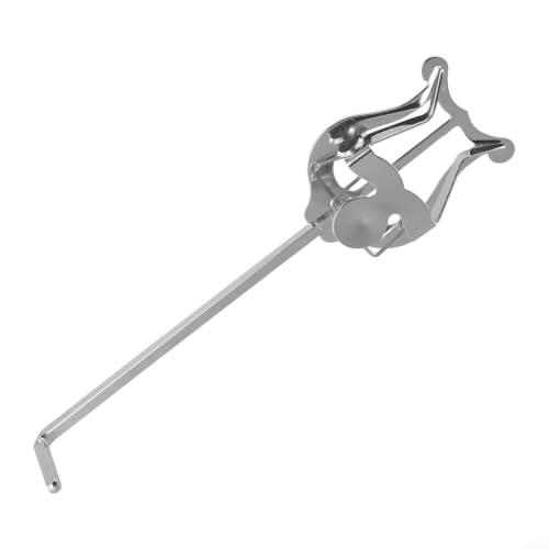 Abrazadera de lira de trompeta de metal, clip ligero para partituras de música para banda de estudiantes, accesorio portátil de instrumentos de latón, plateado, 11.42 pulgadas