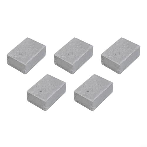 Paquete de 5 ladrillos de limpieza para parrilla, raspador de piedra pómez natural para plancha y barbacoa, bloque limpiador antiarañazos de 10 x 7 cm