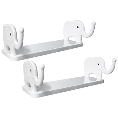 HOMOBABE Estantes Flotantes Adhesivos Blancos para Pared 2 Piezas, Almacenamiento Decorativo y Resistente para Cocina y Dormitorio sin Necesidad de Taladrar