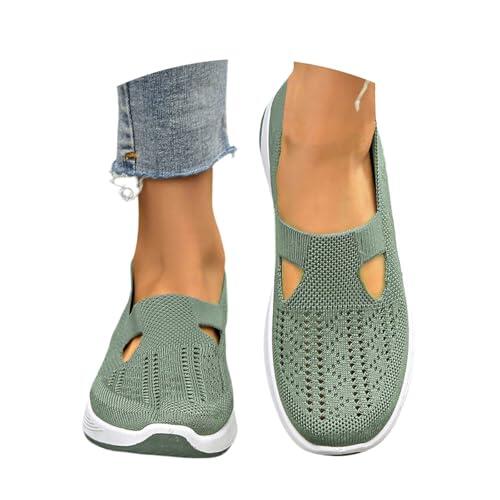 Genérico Zapatillas Ortopedicas Mujer, Zapatillas Ortopedicos Mujer Verano sin Cordones para Caminar Comodos y Ligeros Sandalias Transpirables Antideslizantes Malla Deporte Senderismo