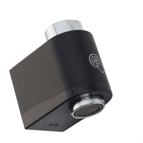 Ahorro de agua de inducción infrarroja para grifo con tecnología de sensor dual, adaptador de grifo automático sin contacto para cocina y baño, manos para fregadero (negro)