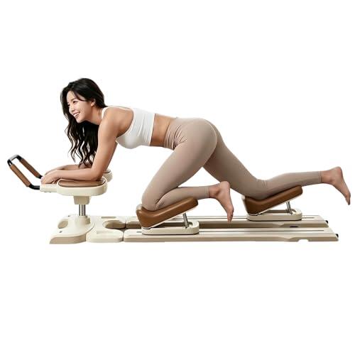 PSKJHN Crawling Machine, Máquina De Torsión Y Estiramiento De Columna - 3 Niveles De Altura Ajustables, Temporizador LED, Maquina Abdominales En Casa, Spine Twist & Stretch Trainer