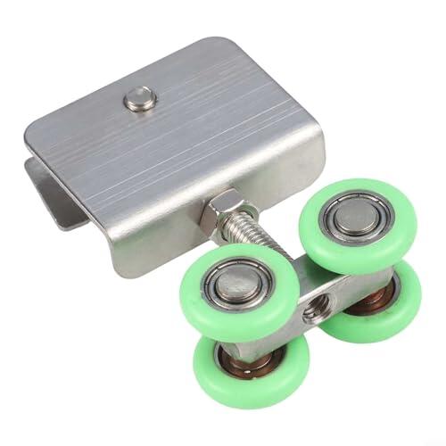 Kit de rodillos para puerta corredera de acero inoxidable con ruedas de nailon para vidrio, ducha, puertas correderas plegables, juego de ruedas de montaje en superficie de 1/2/4 piezas, (1 unidad)