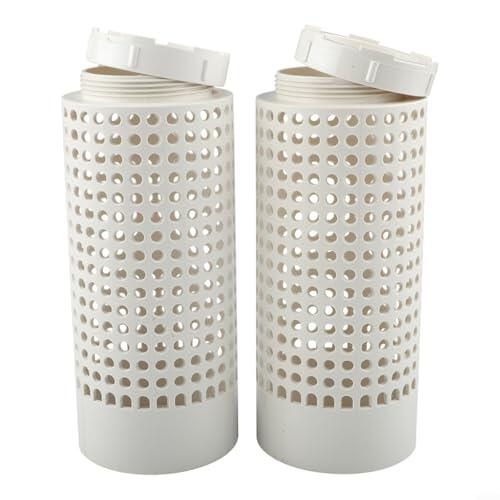 Contenedor de abono de PVC para espacios pequeños al aire libre con tapa tipo tornillo de huella mínima y parte superior ventilada para control (3 piezas)