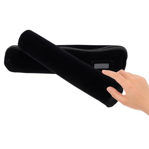 OATIPHO Rollo de Joyería para Guardar Pulseras y Relojes, Bolsa de Tela Negra Ligera Diseño Delicado para Viajes y Almacenamiento en Tiendas