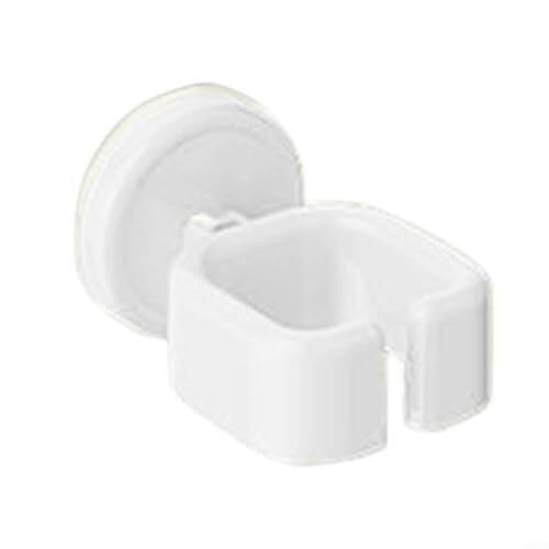 HEIBTENY Soporte para secador de pelo con ventosa no perforado, estante de almacenamiento para baño, rodamiento fuerte, soporte de PET+PC para tubos pequeños a largos, instalación sin herramientas