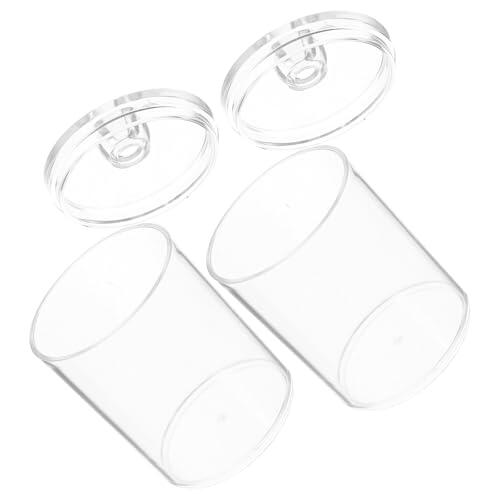 OFFIGAM Tarros de Acrílico Transparente y Organizadores Juego de 2 para Almacenamiento Doméstico para Baño y Hogar