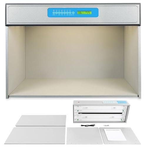 Cabina de luz a juego, gabinete profesional de evaluación de color para impresión de telas y textiles con 4 fuentes de luz (D65/TL84/F/CWF/TL83)