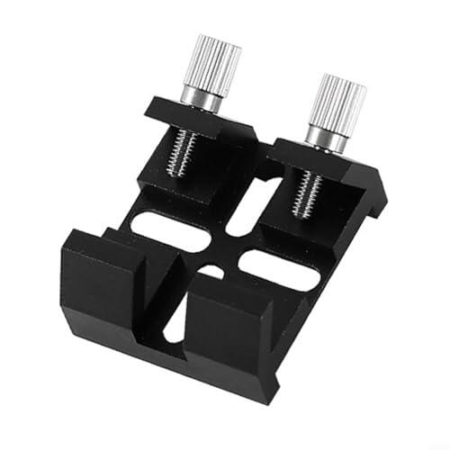 SMZhomeone Ranuras de cola de milano para telescopios 150SLT 6SE 8SE C5 C6 C8, aleación de aluminio, puente de montaje de espejo para campamento astronómico, negro, 39 x 44 mm