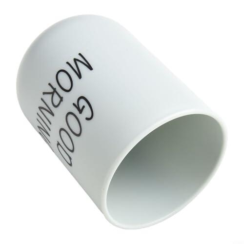 Taza de lavado material de los PP para el cuarto de baño y el uso sobre la marcha, capacidad 400ml con la característica del tenedor del cepillo de dientes (gris)