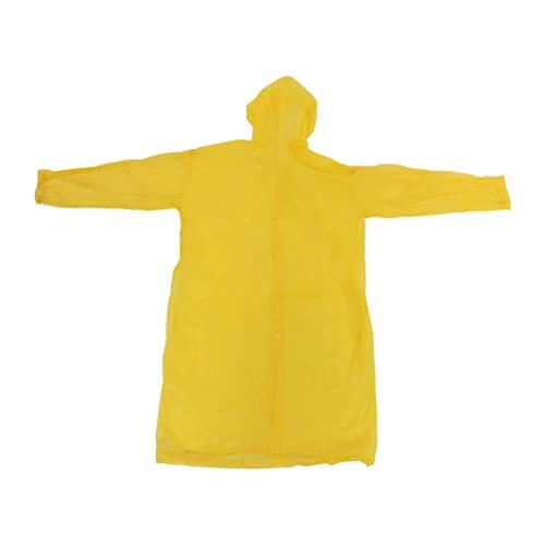 SYUULCOI Chubasquero portátil, Ropa Impermeable Universal con Capucha y Mangas, Ropa Impermeable Reutilizable para Adultos Unisex (Amarilla)
