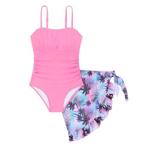 Traje de baño para niña sin mangas Trajes de baño con estampado de falda espaguetis traje de baño de una pieza cómodo traje de baño playa ocio ligero monokini hawaiano suave traje de baño, Z260505 10