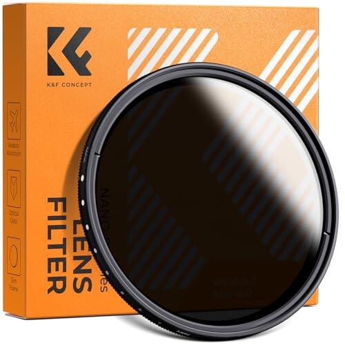 K&F Concept Filtro ND Variable ND2-400 ND Densidad Neutra Fader Ajustable ND2 ND4 ND8 ND16 ND32 a ND400 Filtro de lente para lentes de cámara (40,5 mm)