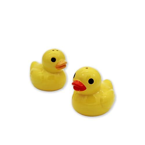 Winkee Juego de salero y pimentero de cerámica, dispensador de especias en diseño de animales, decoración de cocina para cocina y mesa de comedor, accesorios de cocina, regalo de cumpleaños, día de la
