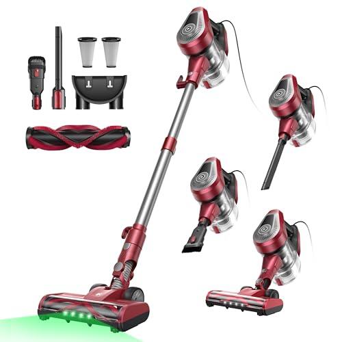 Vexilar C8 Aspiradora con Cable 60KPa/600W, Aspiradora con 7 Metros de Cable, Fácil Guarda, Ligero, 1,5L Depósito de Polvo, Multiusos Aspirador Vertical, Aspirador para Suelos/Alfombras/Pelos/Coche