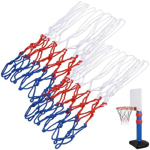 Zuuyye 2 Pack Red de Baloncesto, Red para Canasta de Baloncesto Tamaño Estándar con 12 Ojales, Red de Baloncesto Exterior e Interior, Nylon Reforzado Resistente a la Intemperie, 45 cm de Largo