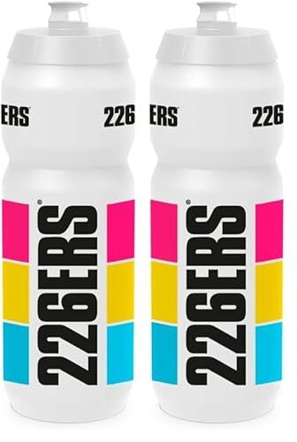 226ERS - Bidón Ciclismo, de Polipropileno y sin BPA, Hydrazero Ultraligero, con Tirador de Boquilla y Abertura Grande, Fácil de Limpiar, Testado, Multicolor, 1 x 750 ml (Paquete de 2)