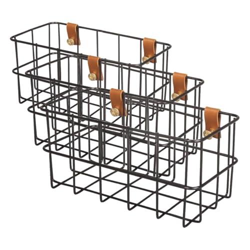 Rayher Cesta metálica de decoración y almacenaje, 16,5x8x8, para Pared o Colgar, 25187576 (Paquete de 3)