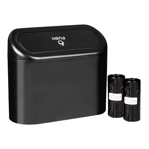 Tryagat Papelera para Coche para Hyundai Bayon 2021 2022 2023 2024 2025 2026, Cubo de Basura Compacto Organizador Colgante Contenedor portátil Accesorios de Limpieza