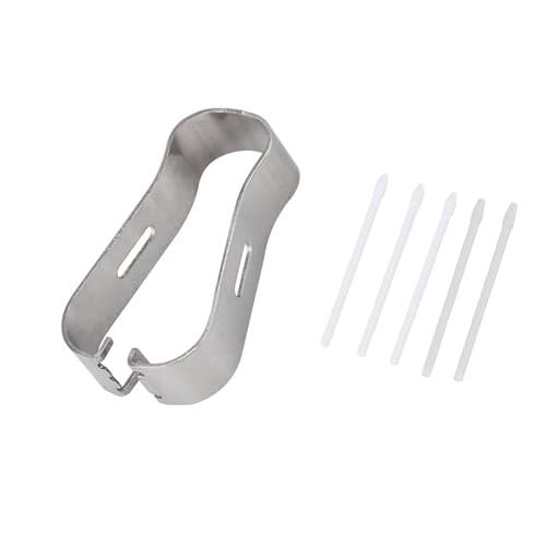 Generic Juego de Recambio de Lápiz Capacitivo de Mano de Obra Fina para Note 8/9 Tab S3/4, 5 Puntas de Lápiz, Negro/Blanco, Marco de Fijación, para Grabación/edición/Dibujo Rápidos (White)