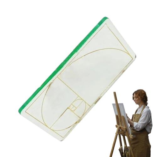 Visor De Composición Dè Proporcióń Áurea Y Herramienta D́e Dibujo - Regla Espiral Dë Transparente | Guía Ďe Encuadre Dė Arte Ÿ Fotografíà Estéticamente Perfecta Vìsor D́e Para Dìbujo