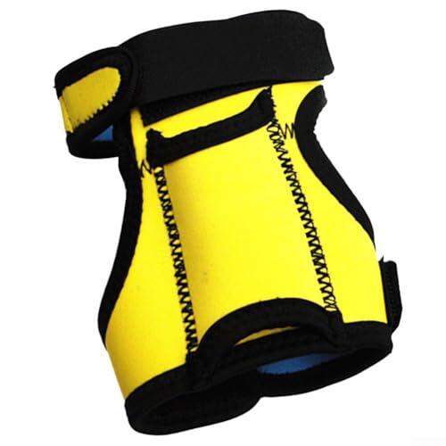FACULX Soporte para linterna de buceo, soporte de neopreno para linternas de 25-32 mm, correa de mano suave para buceo, camping, senderismo, exploración (amarillo)